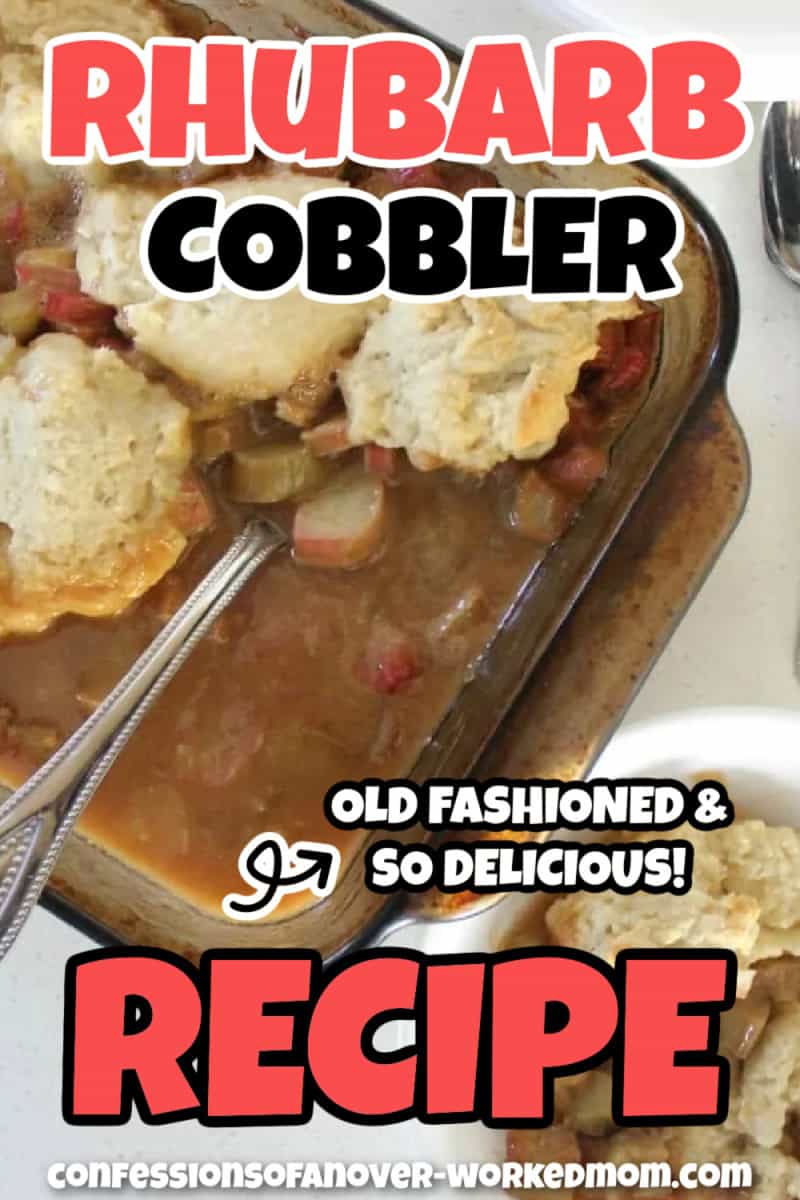 You are going to love this easy rhubarb cobbler recipe! It’s one of my favorite rhubarb dessert recipes. Try this amazing rhubarb cobbler soon!