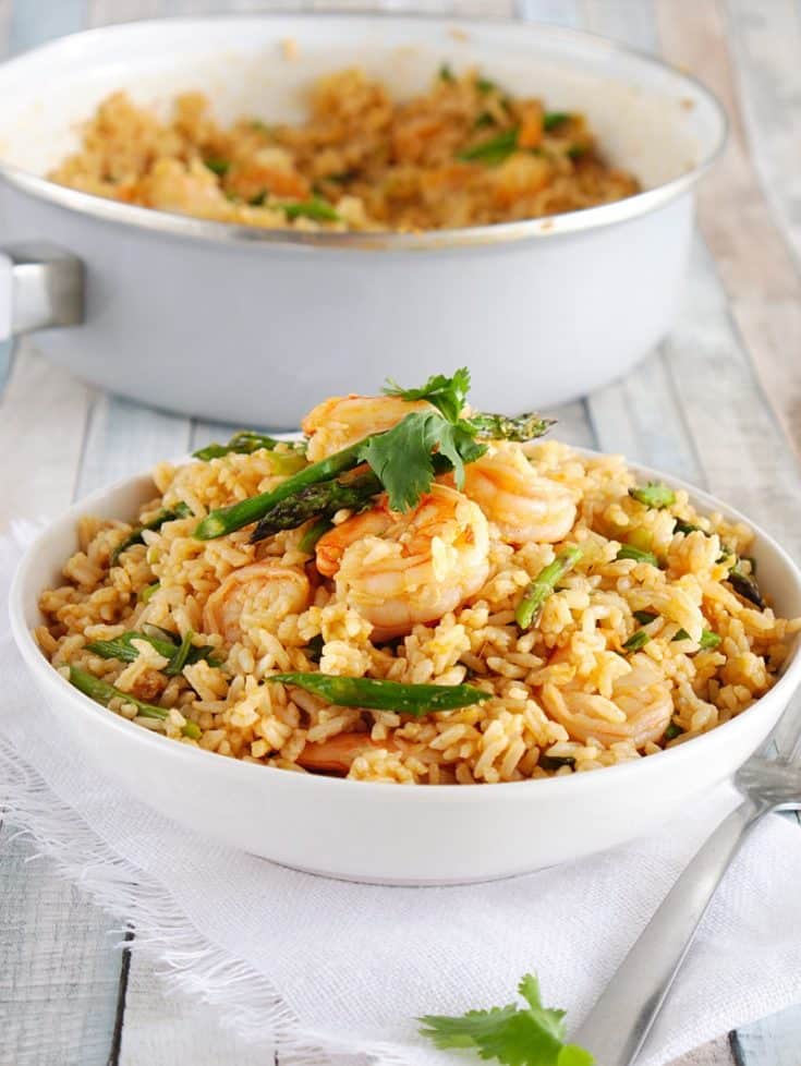 Asparagus Fried Rice Recipe | Confessions of an Overworked Mom