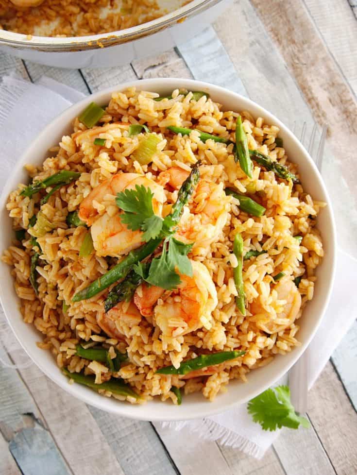 Asparagus Fried Rice Recipe | Confessions of an Overworked Mom