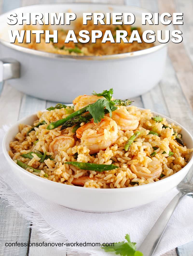 Easy Shrimp Fried Rice Recipe With Asparagus and Green Onions