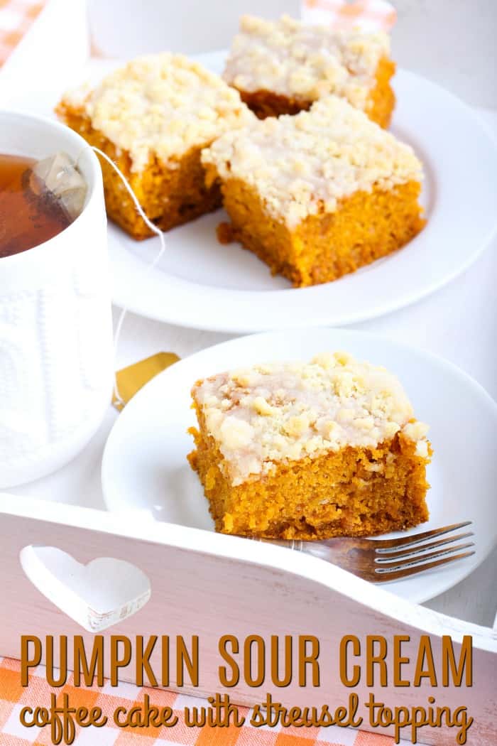 Pumpkin Sour Cream Coffee Cake for Holiday Entertaining