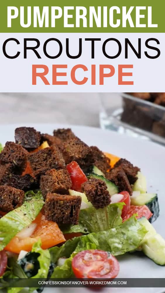 Making pumpernickel croutons couldn't be easier. Make a batch today and try them with your next garden salad!