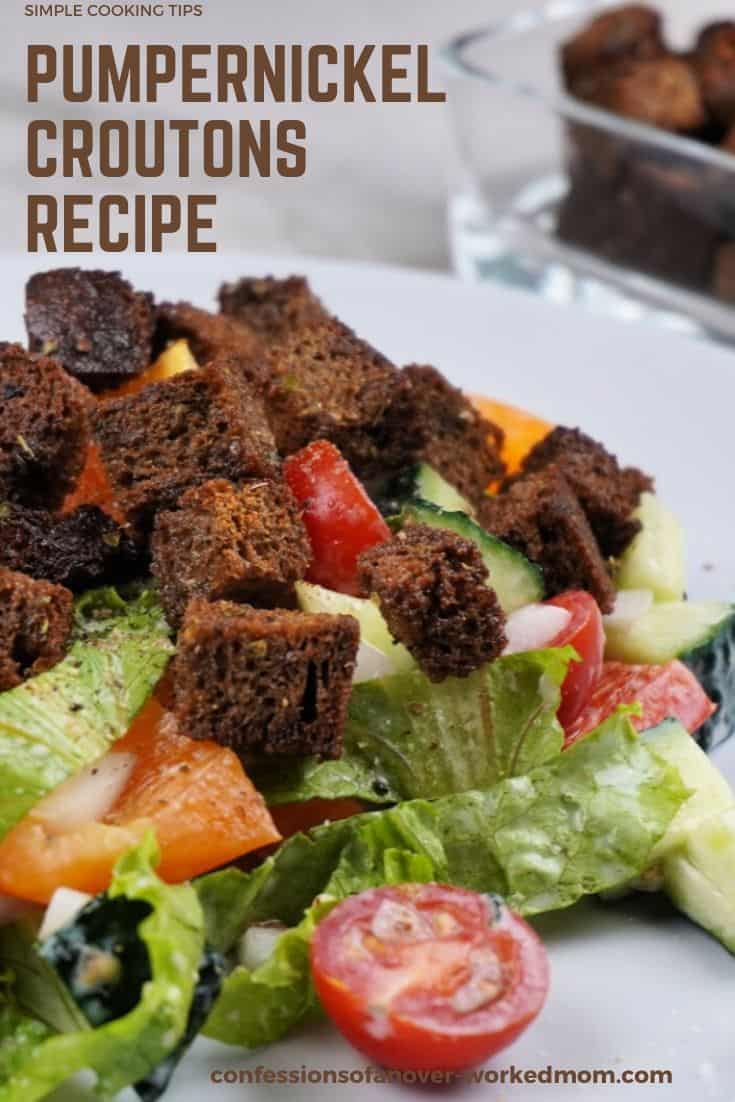 Easy Recipe for Making Pumpernickel Croutons