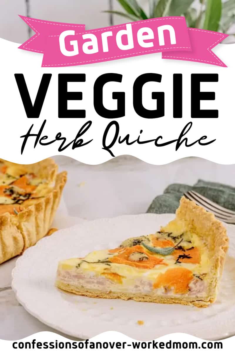 You are going to love this herb and veggie quiche recipe for dinner! Quiche is one of my favorite summertime dinners. Try this vegetable quiche recipe today.