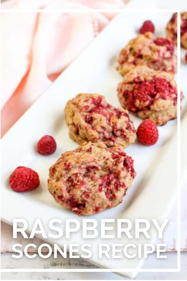 These healthy raspberry scones are loaded with fresh raspberries and sweetened with agave nectar. Try this raspberry scone recipe for breakfast today.