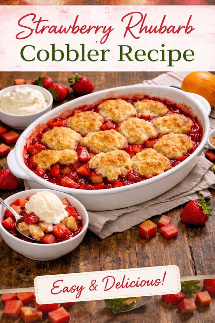 This Strawberry Rhubarb Cobbler is the kind of dessert that feels both nostalgic and fresh—perfect for spring and summer gatherings, or even a cozy night at home.