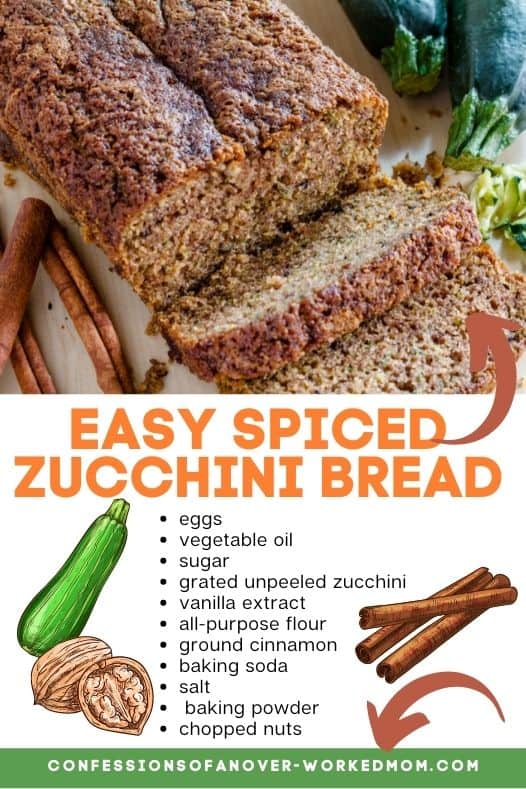 This Spiced Zucchini Bread recipe is one of my favorite ways to use up zucchini during the summer. I think it tastes a lot like the Emeril zucchini bread recipe!