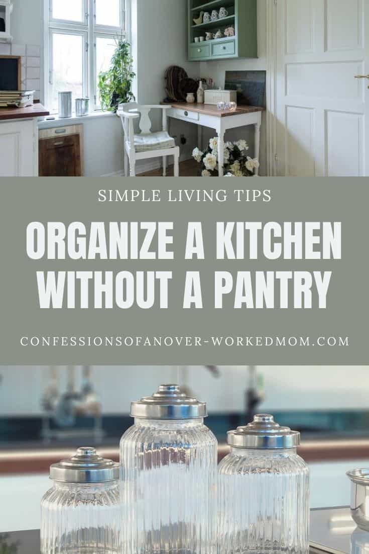 Wondering how to organize a kitchen without a pantry? Organize your kitchen on a budget with these simple kitchen organizing tips.