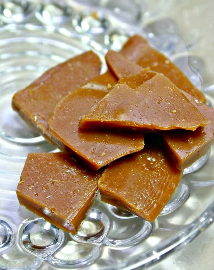 English Toffee on a plate