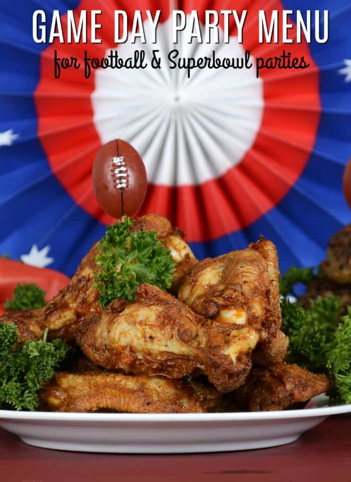 Game Day Party Menu for Your Football or Superbowl Party