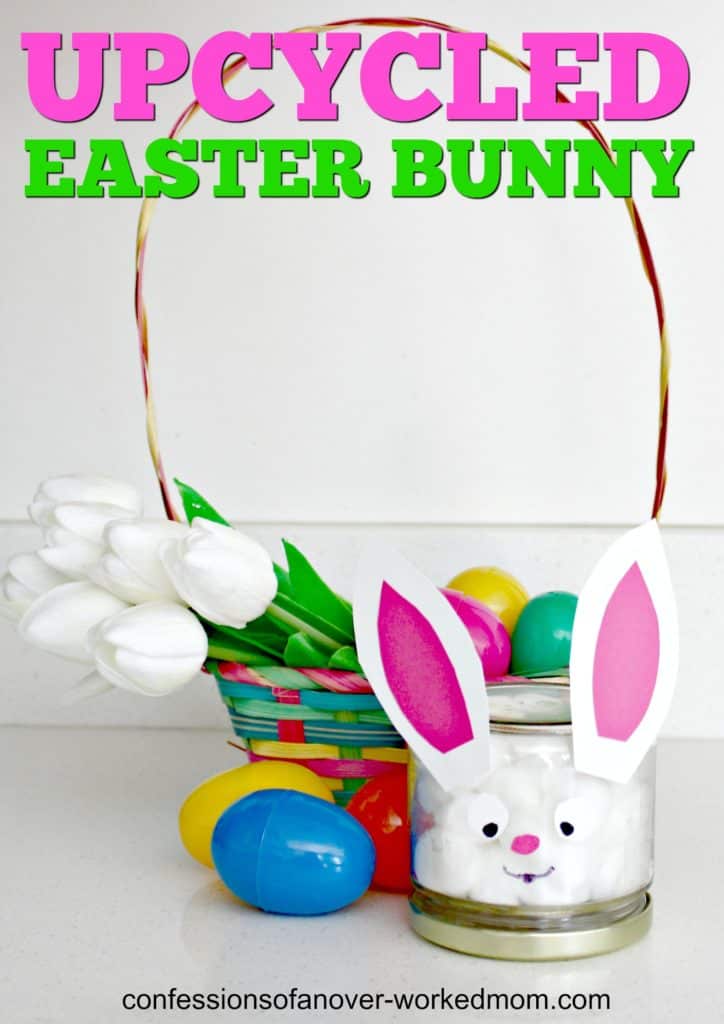 upcycled easter bunny candy holder