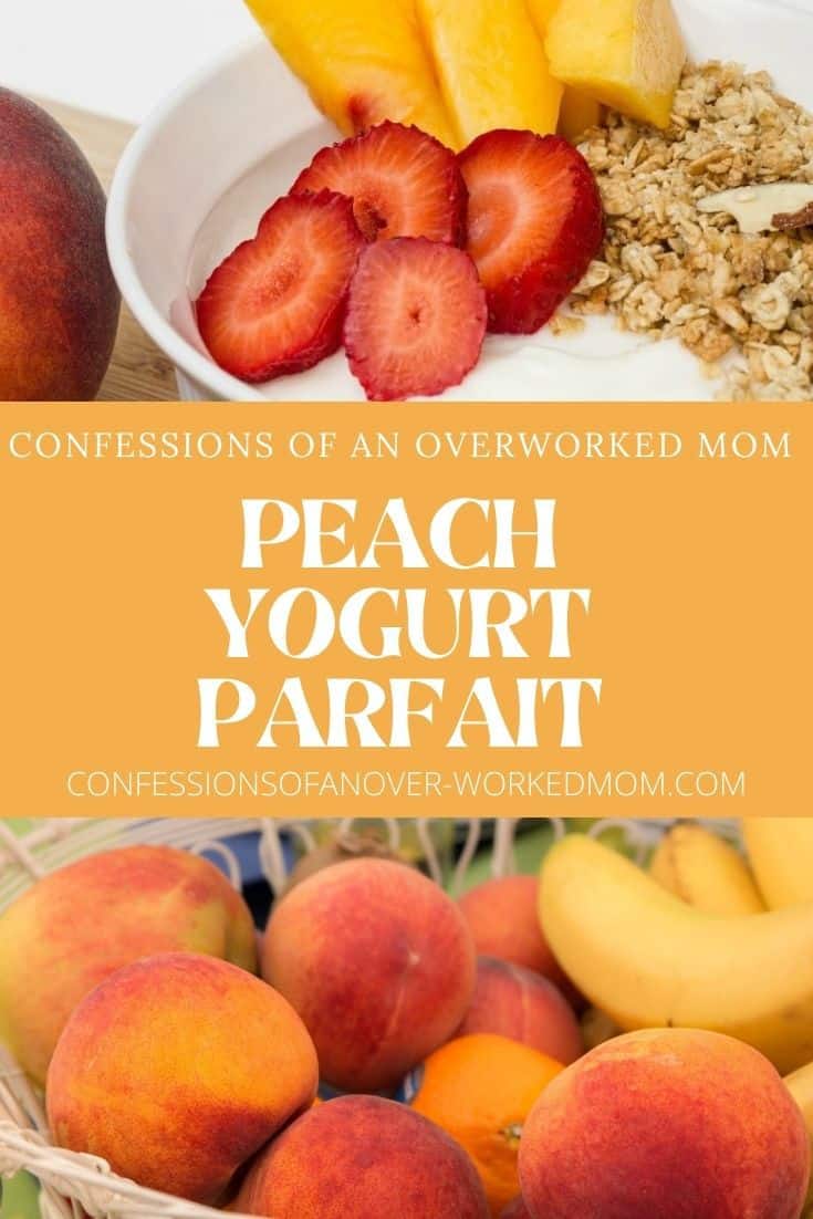Looking for a peach breakfast parfait to start your day? Try this granola and peach yogurt parfait for breakfast today.