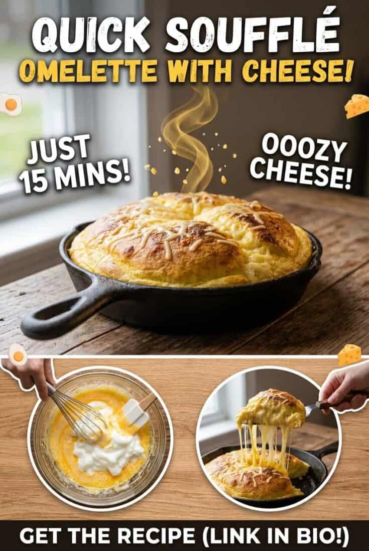 Quick Soufflé Omelette Recipe with Cheese