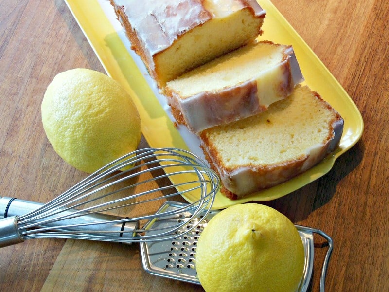 lemon coffee cake and lemons