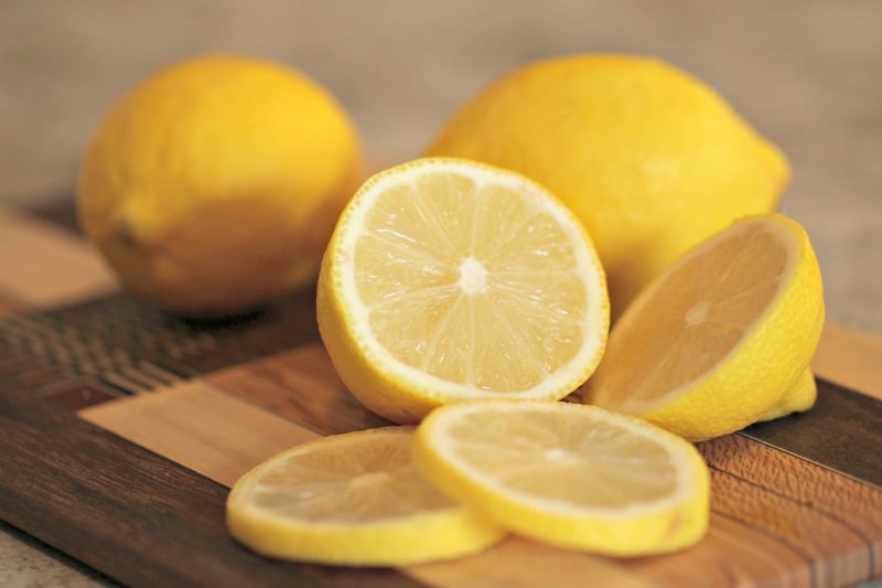 lemons on a cutting board