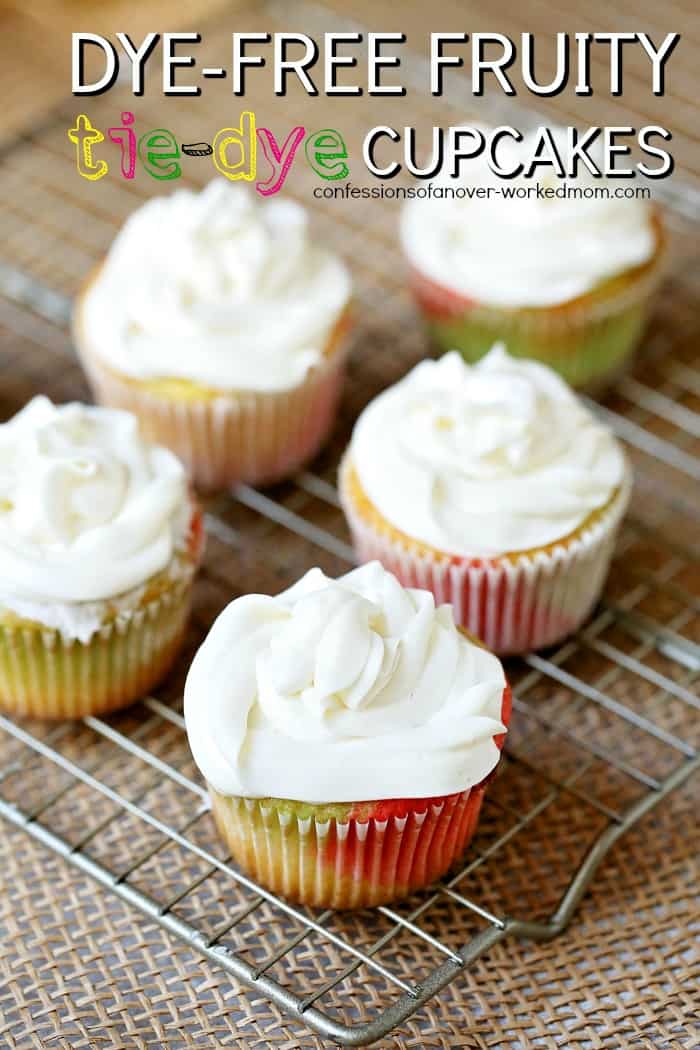 Check out this easy tie-dye fruity Easter cupcake recipe! I just love the fruity taste. Try this easy Easter cupcake recipe today and enjoy!.