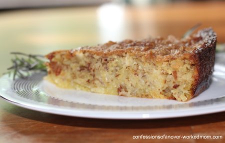 Lemon polenta cake with rosemary recipe