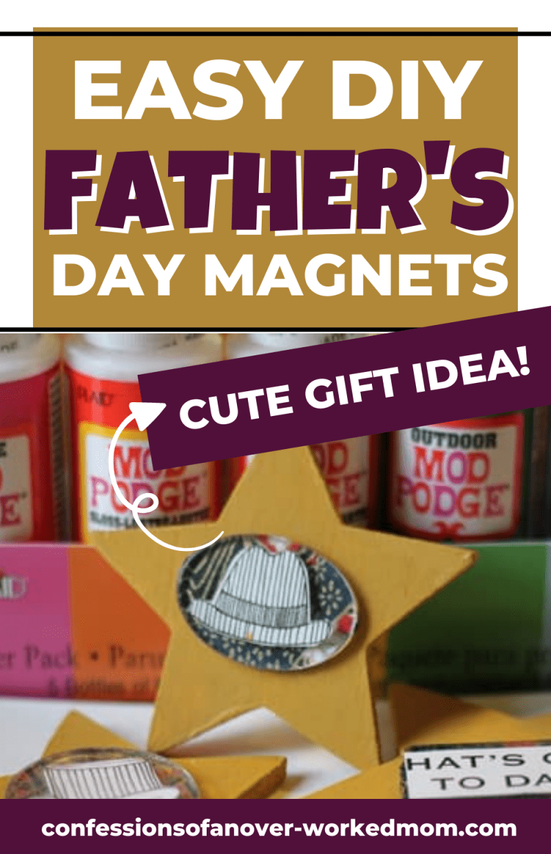 If you're trying to figure out how to make your own magnets, check out these DIY Dad Magnets. Make this Father's Day craft today.