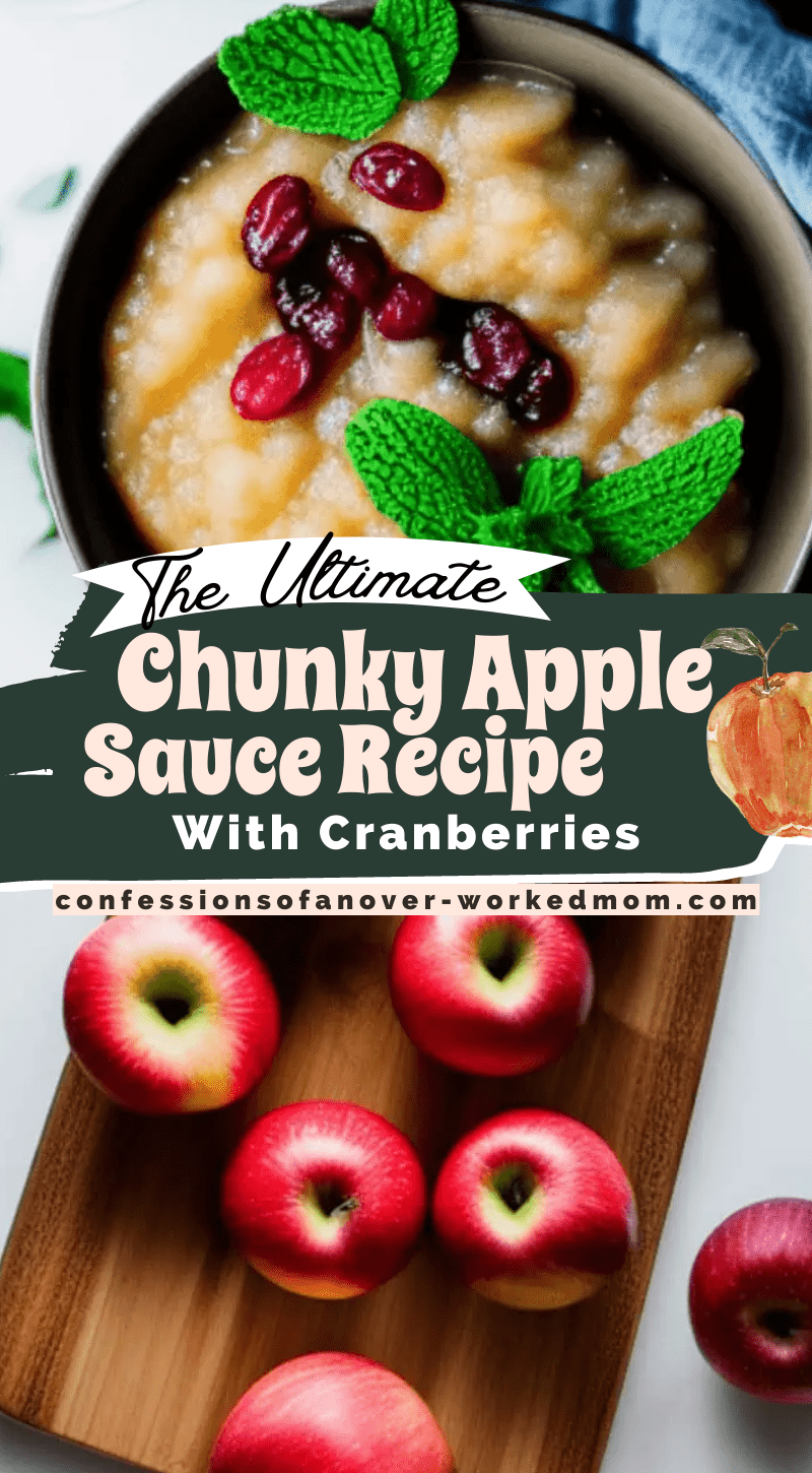This delicious chunky applesauce recipe is super easy to make, and it's also a great way to use up any apples you have that are starting to look a little bit too wrinkly to eat as is.