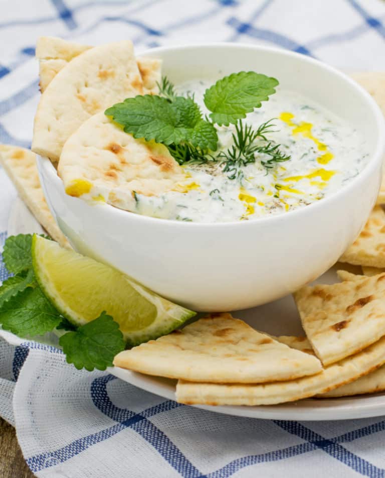 Vegan Tzatziki Recipe - Chilled Cucumber Yogurt Dip with Keto Option