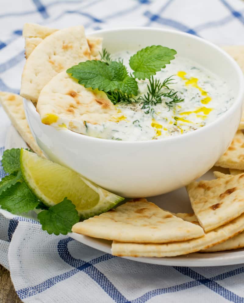 Looking for a vegan tzatziki recipe? Try this healthy chilled cucumber dip or the keto modification today and see why it's my favorite.
