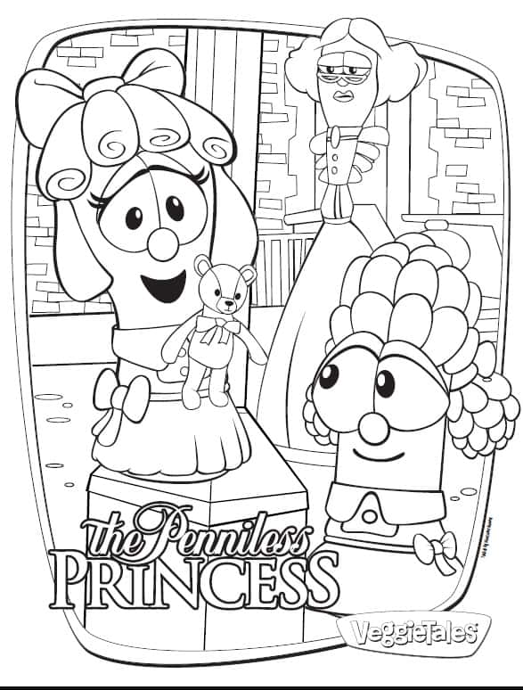 Download Win VeggieTales The Penniless Princess & FREE coloring sheet
