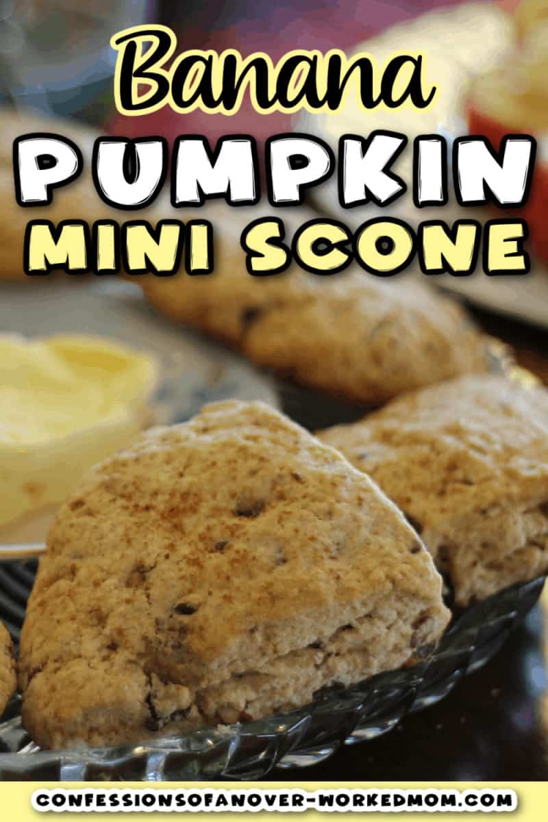 You are going to love this banana pumpkin mini scone recipe with chocolate chips! There is nothing more pampering than a cup of tea and a scone.