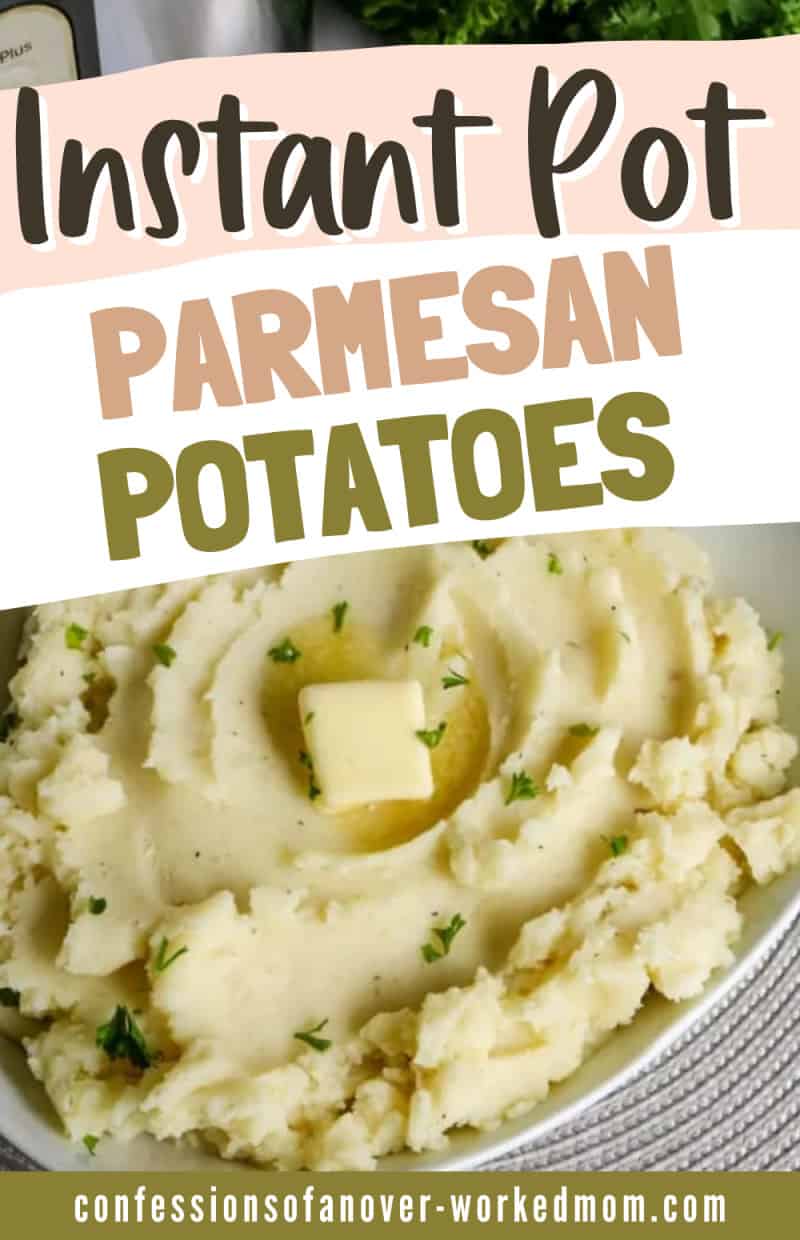This Instant Pot Garlic Parmesan Potatoes recipe is an easy way to make mashed potatoes in a pressure cooker. Make this recipe for your family.