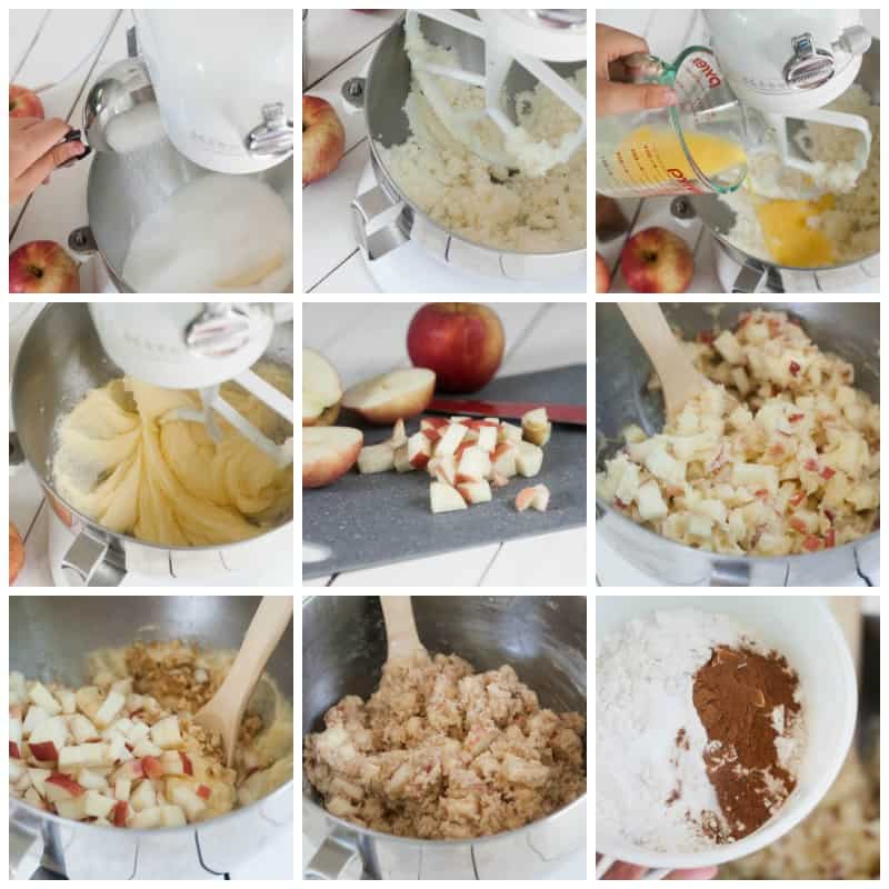 steps to make an heirloom apple cake