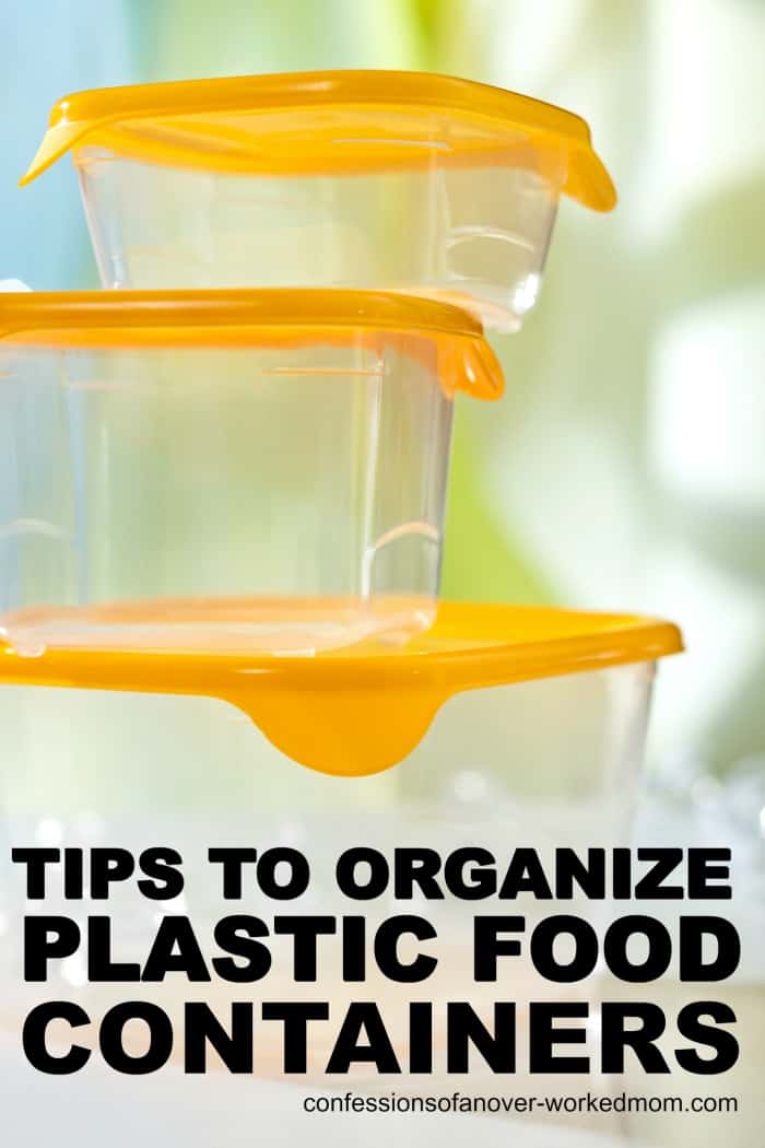 I hope these tips to keep plastic containers organized will help cut down on the clutter and confusion in your kitchen. Try them today.