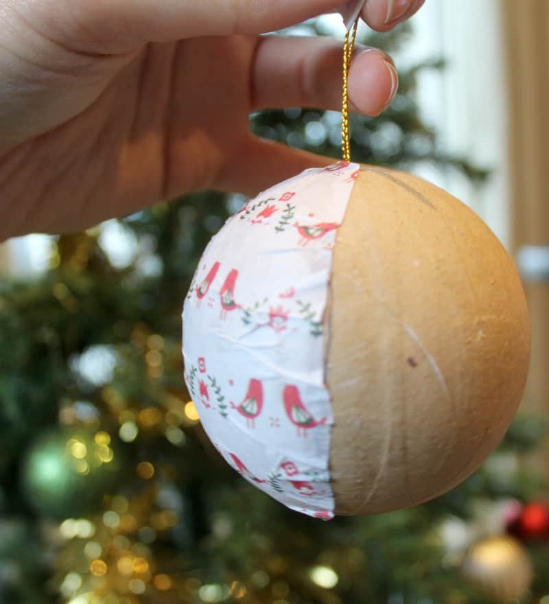 making a Christmas ornament
