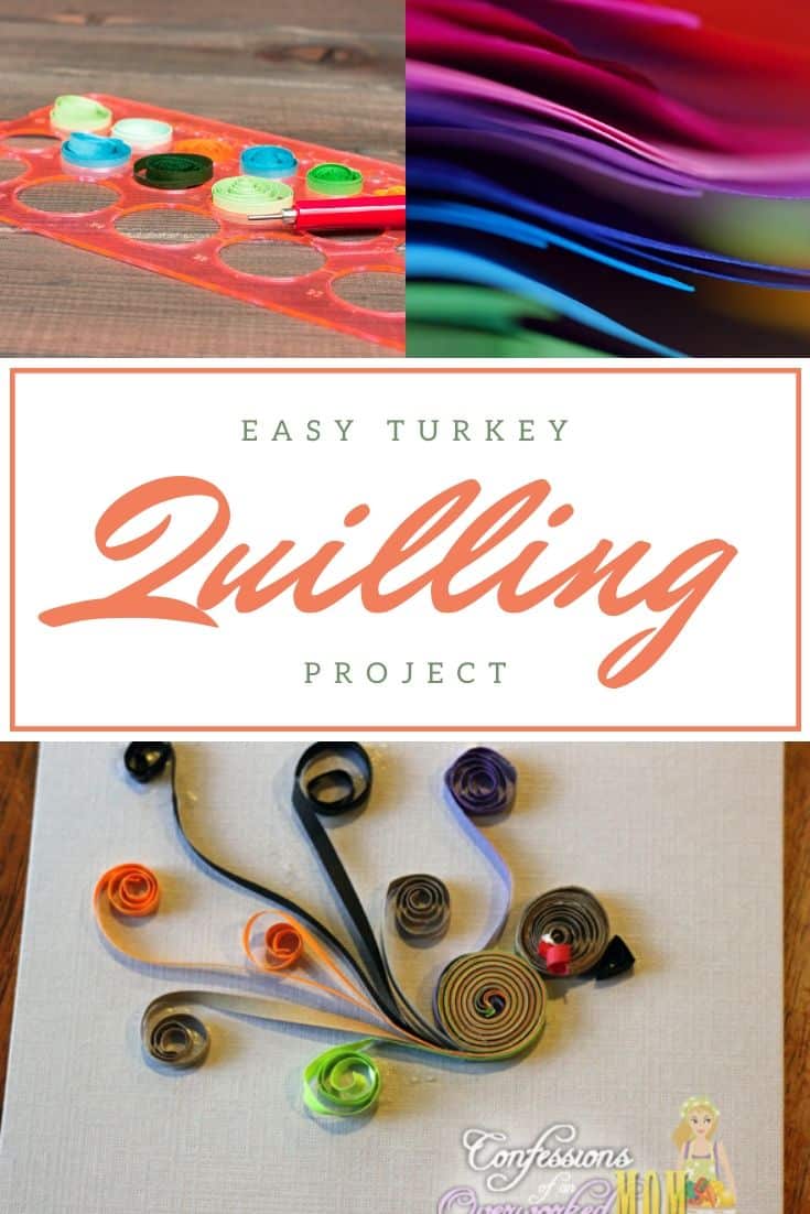 Turkey Quilling Project for a Thanksgiving Note Card Craft #Thanksgivingcrafts #quilling #papercrafts #thanksgiving