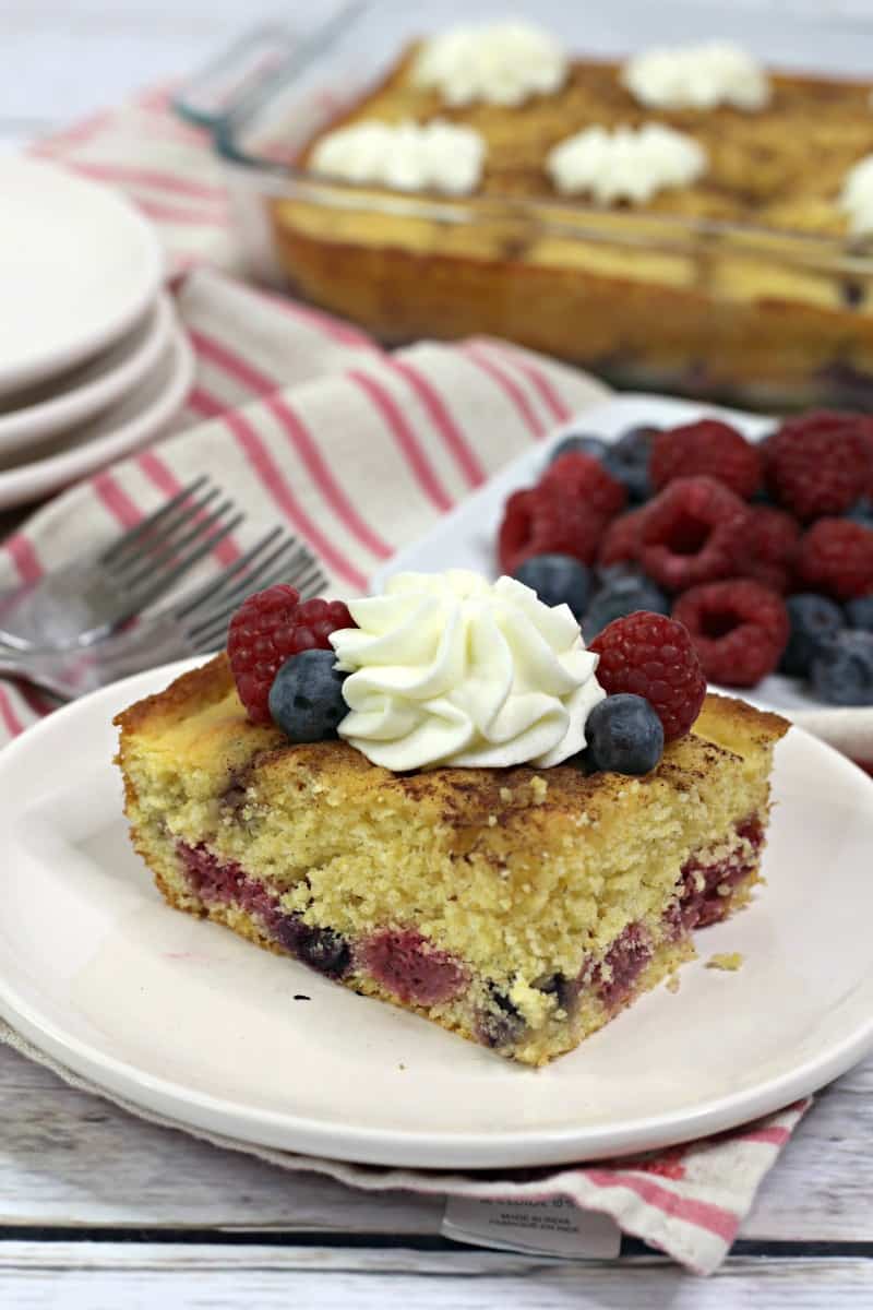 Sweet Corn Bread Recipe with Fresh Mixed Berries