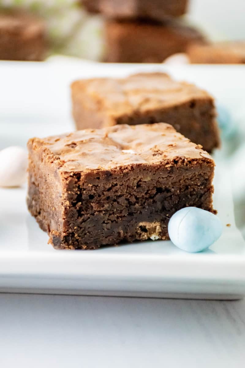 These Easter brownies are a delicious chocolate brownie recipe with chocolate eggs. Make this Easter brownie recipe for your family today.