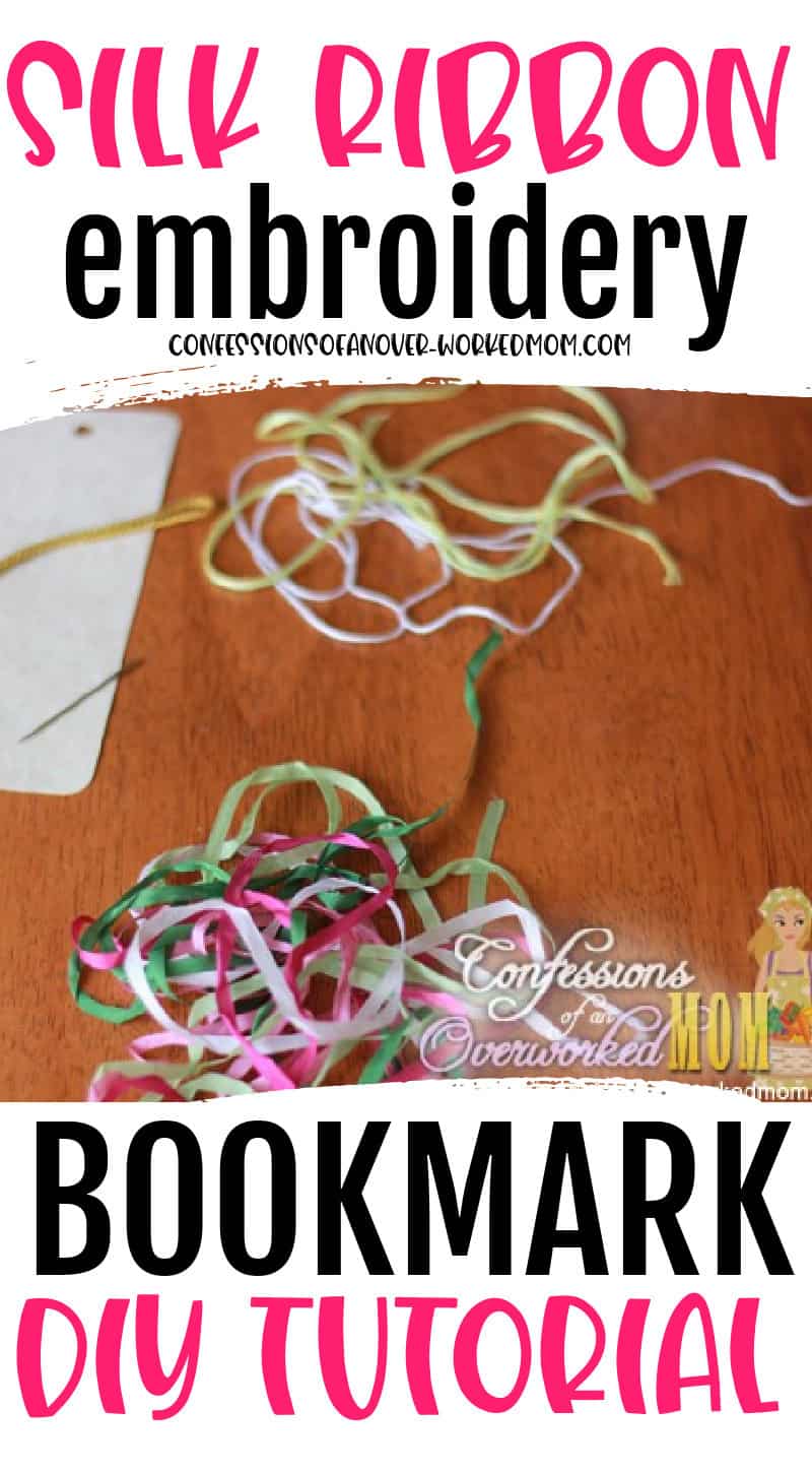 If you'd like to learn how to make a ribbon embroidery bookmark, keep reading. Check out this easy silk ribbon embroidery bookmark tutorial.