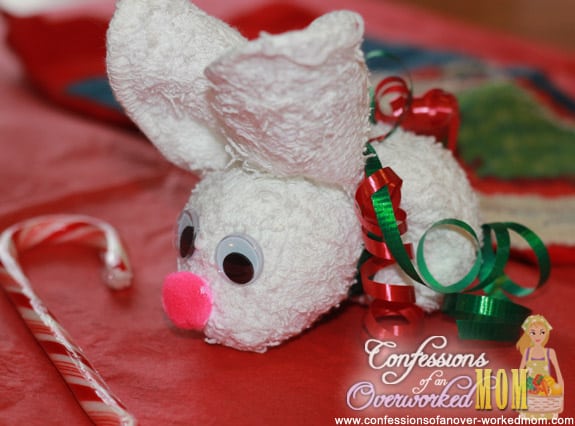 Cute Christmas Craft Ideas for Kids - Christmas Rabbit #TBCCrafters