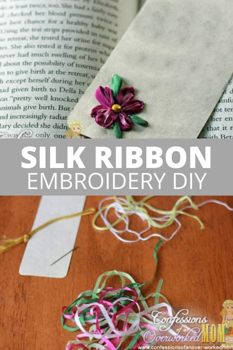 Silk Ribbon Embroidery Bookmark 