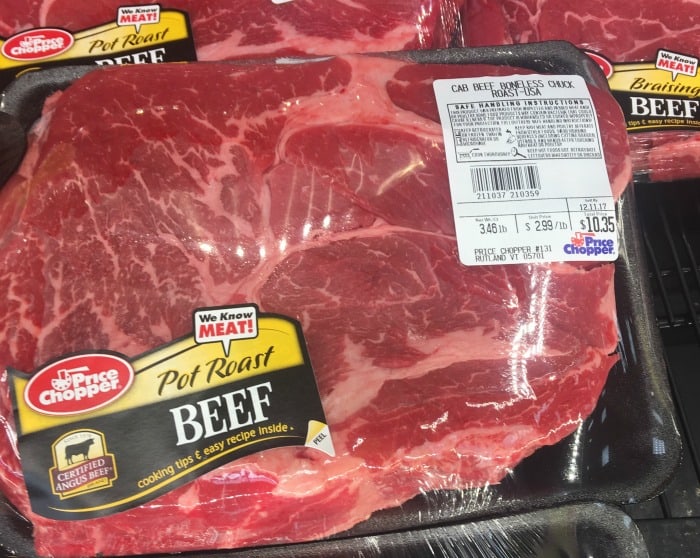 a package of beef