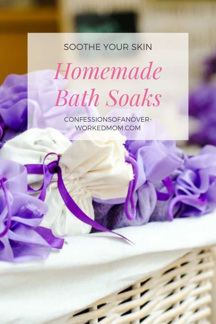 Homemade Bath Soaks With Dried Herbs & Oats