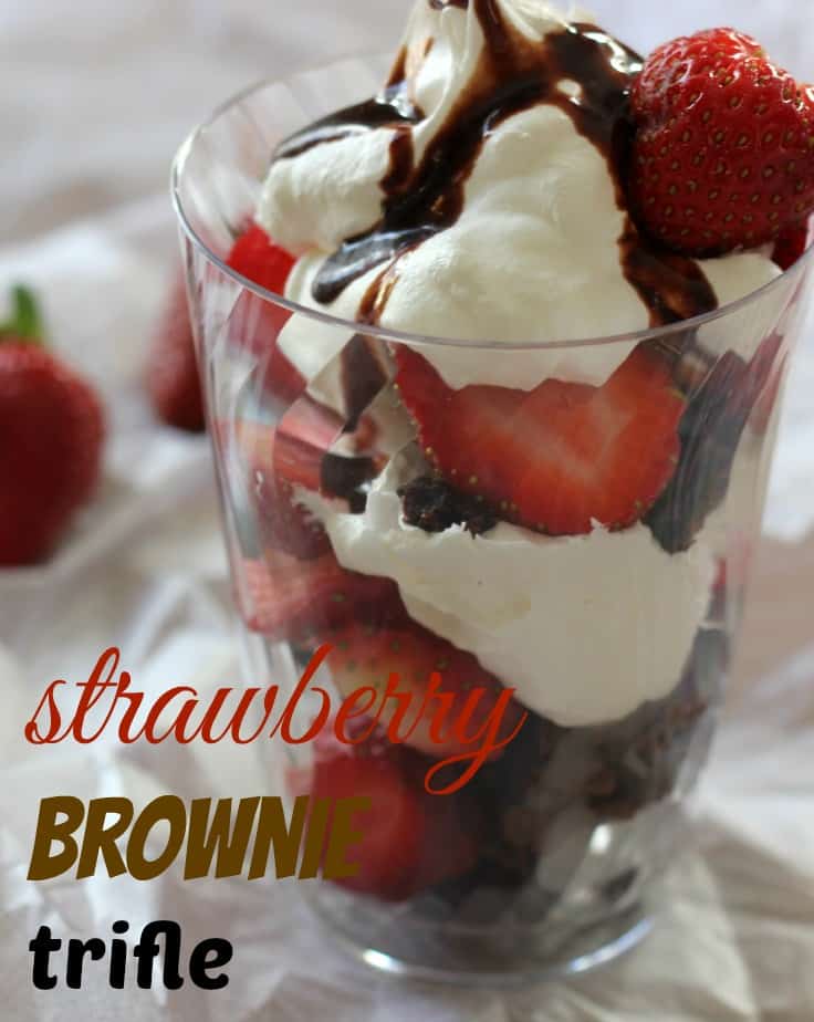 Strawberry Brownie Trifle