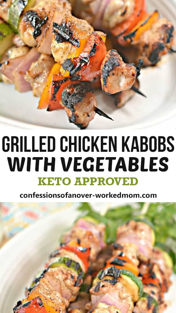 Grilled Chicken Kabobs with Vegetables - Keto Approved