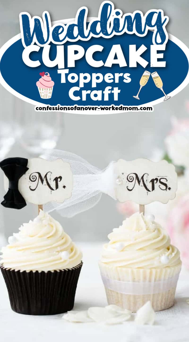 Making your wedding cupcake toppers or any type of cupcake toppers can be a great way to personalize an occasion.  Check out these Mr and Mrs cupcake toppers.