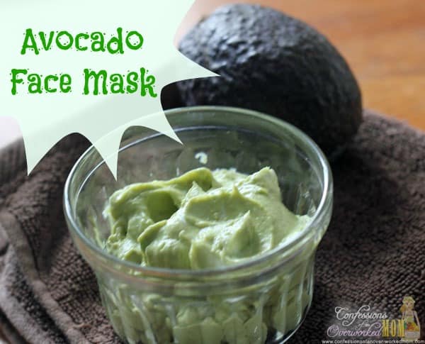 Avocado oil for skin care face mask