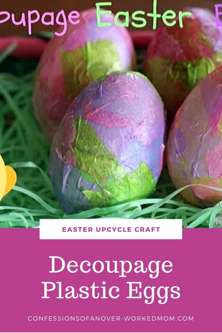 Simple Easter Craft: How to Decoupage Plastic Easter Eggs