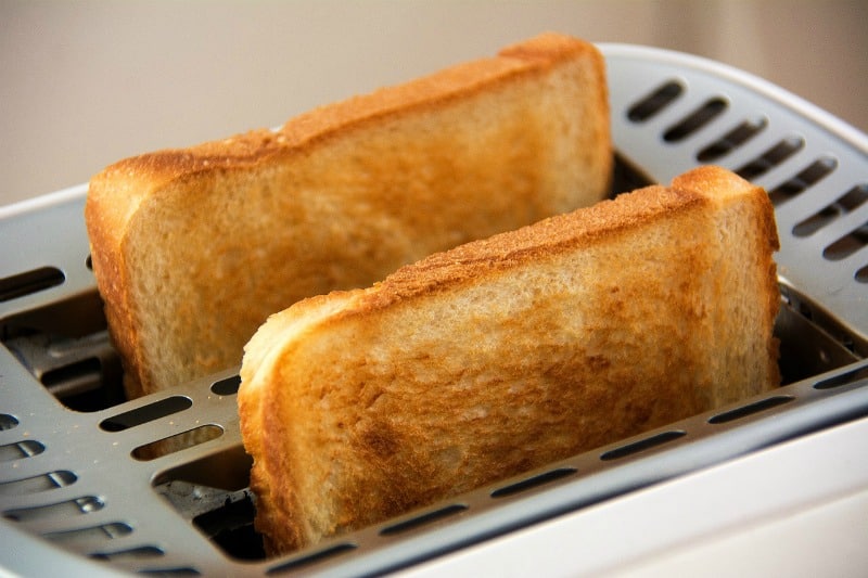 toast in a toaster