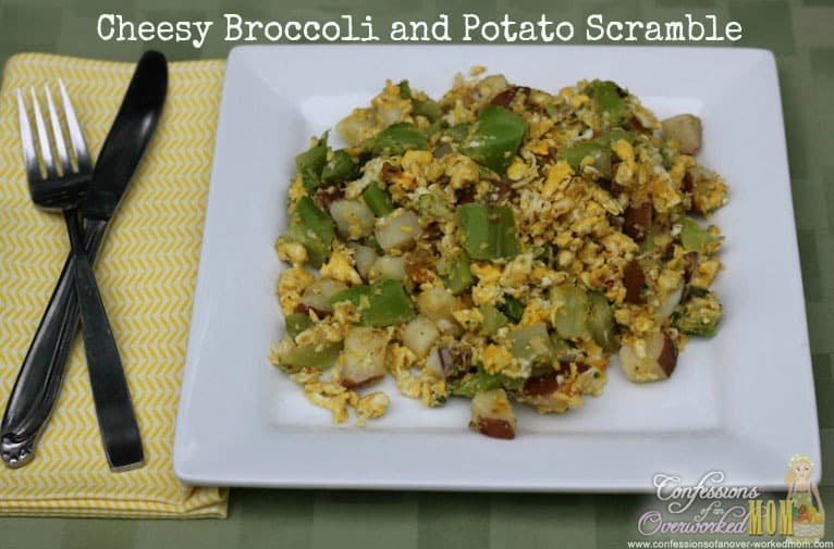 Cheesy Broccoli and Potato Scramble
