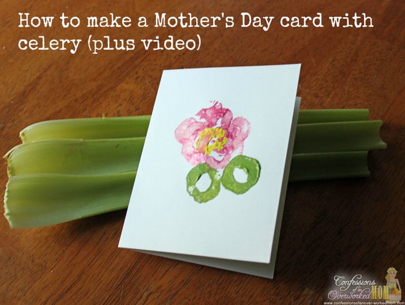 How to make a Mothers Day card with celery