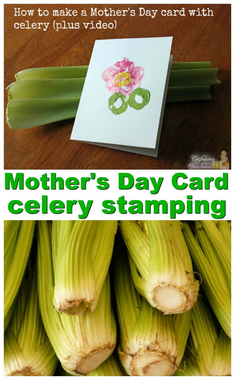 How To Make A Mothers Day Card With Celery (Really!)