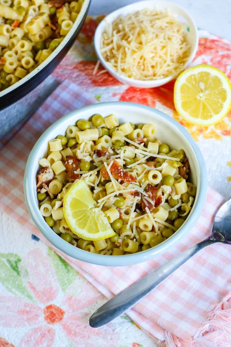 Pasta With Peas And Bacon Recipe