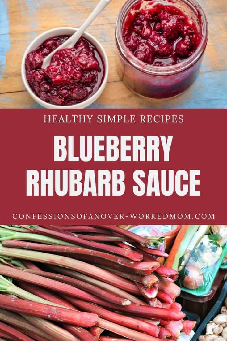 This easy rhubarb sauce is just one of the ways I enjoy our rhubarb. If you're looking for a blueberry rhubarb sauce compote you will love this.